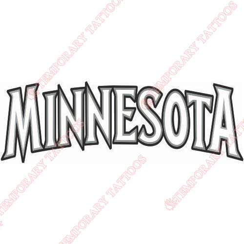 Minnesota Timberwolves Customize Temporary Tattoos Stickers NO.1085